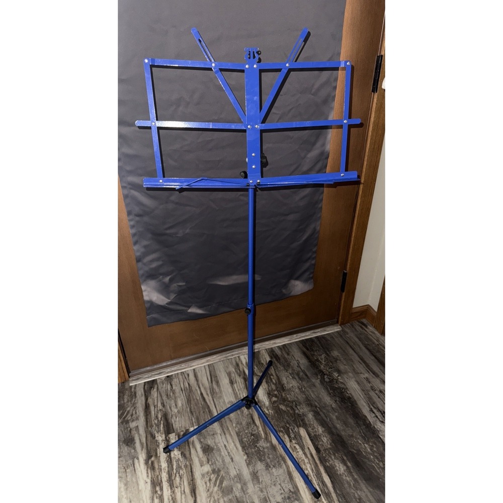 Guardian Collapsible Music Stand Blue Expandable Adjustable Height Carrying Bag